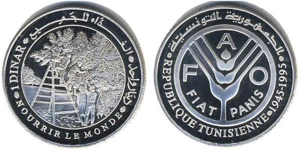 1 Dinar Tunisia Silver 