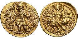 1 Dinar Kushan Empire (60-375) 金 Vasudeva I