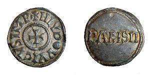 1 Dinar Frankish Empire (481-843) 銀 虔誠者路易