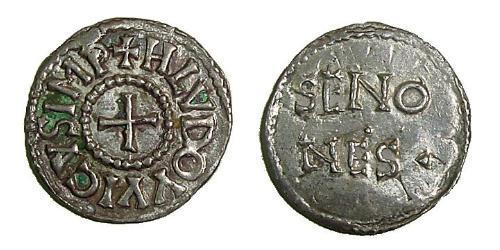 1 Dinar Frankish Empire (481-843) 銀 虔誠者路易