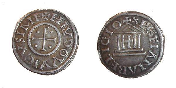 1 Dinar Frankish Empire (481-843) 銀 虔誠者路易