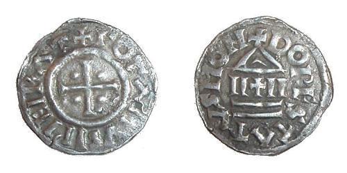 1 Dinar 中世纪的法国 銀 洛泰尔一世 (中法兰克)