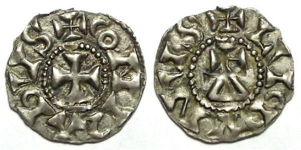 1 Dinar 中世纪的法国 銀 Conrad the Peaceful (925-993)
