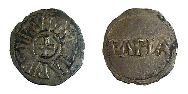 1 Dinar 中世纪的法国 銀 洛泰尔一世 (中法兰克)