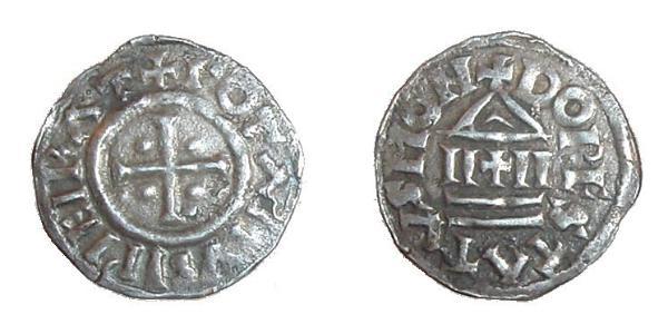 1 Dinar 中世纪的法国 銀 洛泰尔一世 (中法兰克)