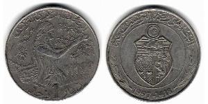 1 Dinar Tunisia 銅/镍 