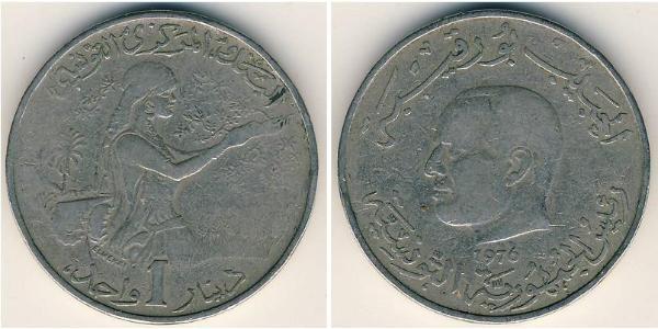 1 Dinar Tunisia 銅/镍 