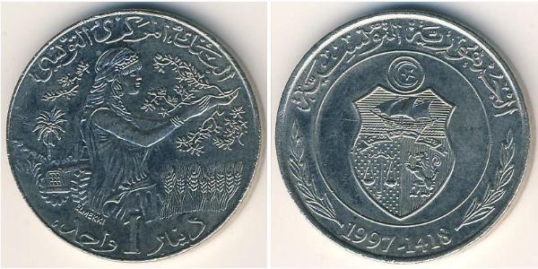 1 Dinar Tunisia 銅/镍 