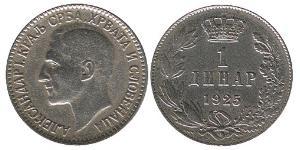 1 Dinar 南斯拉夫社会主义联邦共和国 (1943 - 1992) 青铜/镍 