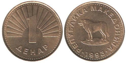 1 Dinar Macedonia 黃銅 