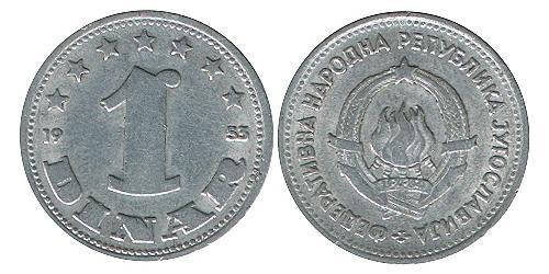 1 Dinaro República Federativa Socialista de Yugoslavia (1943 -1992) Aluminio 