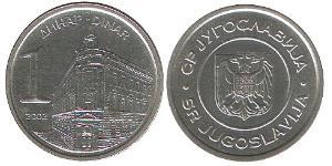 1 Dinaro República Federativa Socialista de Yugoslavia (1943 -1992) Cobre/Zinc 