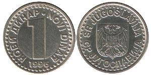 1 Dinaro República Federativa Socialista de Yugoslavia (1943 -1992) Cobre/Zinc 