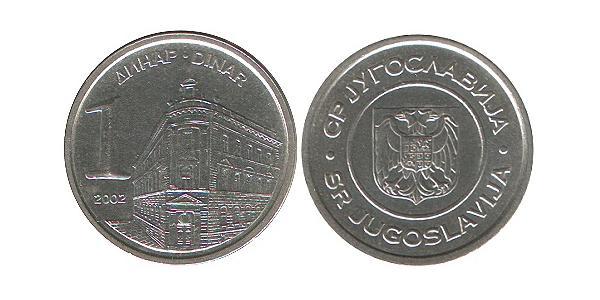 1 Dinaro República Federativa Socialista de Yugoslavia (1943 -1992) Cobre/Zinc 
