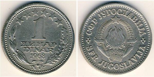 1 Dinaro República Federativa Socialista de Yugoslavia (1943 -1992) Níquel/Cobre 