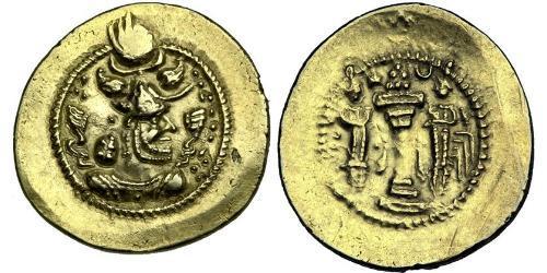 1 Dinaro Irán / Imperio sasánida (224-651) Oro Peroz I (? - 484)