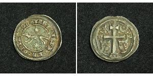 1 Dinaro Croacia Plata Bela IV de Hungría (1206 - 1270)