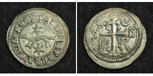 1 Dinaro Croacia Plata Bela IV de Hungría (1206 - 1270)