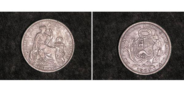 1 Dinero Peru Silber 