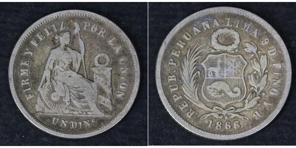1 Dinero Перу Серебро 