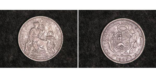 1 Dinero Перу Срібло 