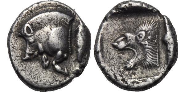 1 Diobol Grèce antique (1100BC-330) Argent 