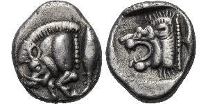 1 Diobol Grecia antica (1100BC-330) Argento 