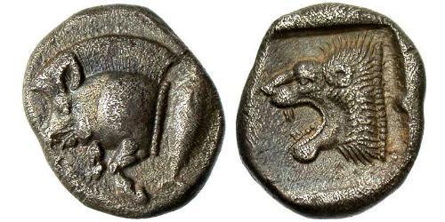 1 Diobol Grecia antica (1100BC-330) Argento 