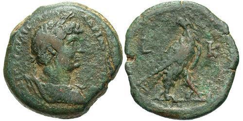 1 Diobol Imperio romano (27BC-395) Bronce Adriano  (76 - 138) 