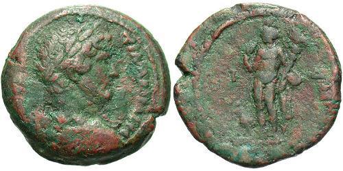 1 Diobol Empire romain (27BC-395) Bronze Hadrien (76 - 138) 