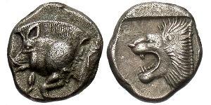 1 Diobol Antigua Grecia (1100BC-330) Plata 