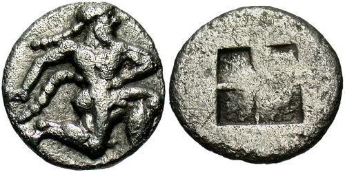 1 Diobol Antigua Grecia (1100BC-330) Plata 