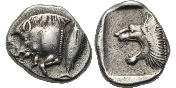 1 Diobol Antigua Grecia (1100BC-330) Plata 