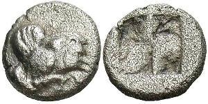 1 Diobol Antikes Griechenland (1100BC-330) Silber 