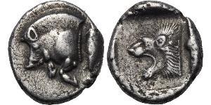 1 Diobol Ancient Greece (1100BC-330) Silver 