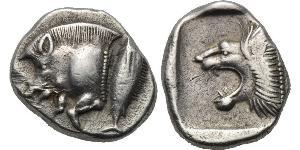 1 Diobol Древняя Греция (1100BC-330) Серебро 