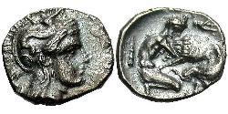 1 Diobol Стародавня Греція (1100BC-330) Срібло 