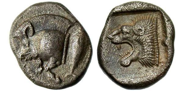 1 Diobol Стародавня Греція (1100BC-330) Срібло 