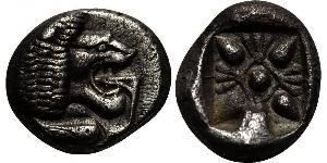 1 Diobol / 2 Obol Antikes Griechenland (1100BC-330) Silber 