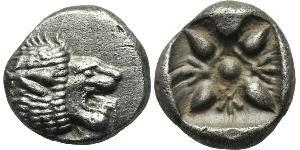 1 Diobol / 2 Obol Ancient Greece (1100BC-330) 銀 