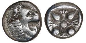 1 Diobol / 2 Obol Ancient Greece (1100BC-330) 銀 