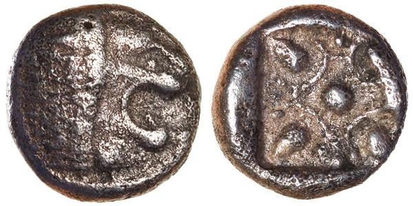 1 Diobol / 2 Обол Древняя Греция (1100BC-330) Серебро 