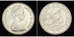 1 Dollar Bahamas Argent Elizabeth II (1926-2022)