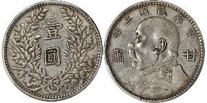 1 Dollar Chine Argent 