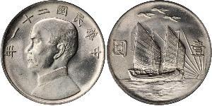 1 Dollar Chine Argent 