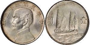 1 Dollar Chine Argent 