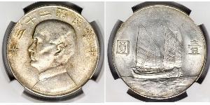 1 Dollar Chine Argent 
