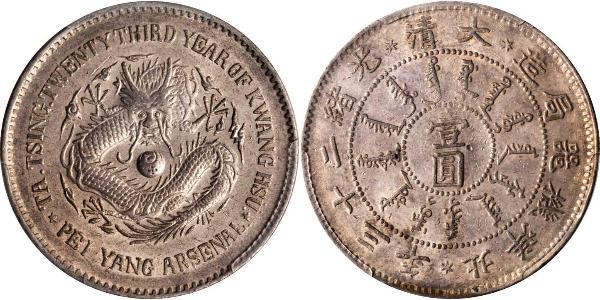 1 Dollar Chine Argent 