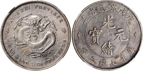 1 Dollar Chine Argent 