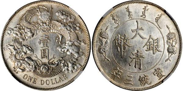 1 Dollar Chine Argent 
